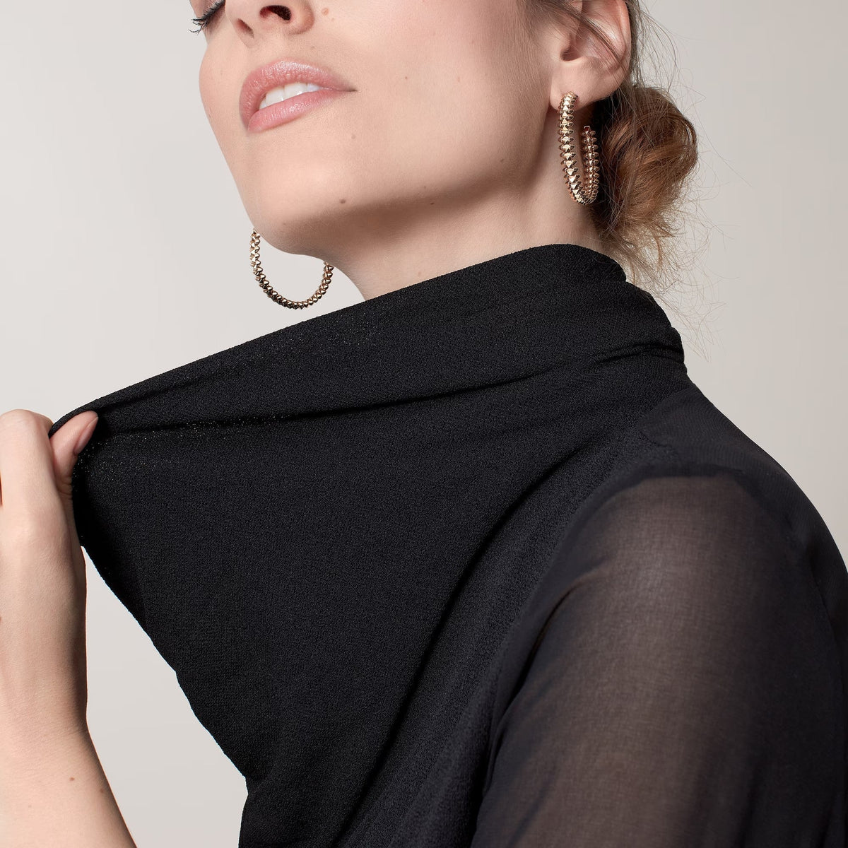 [sparkle Jewelery]CLASH HOOP LARGE EARRINGS