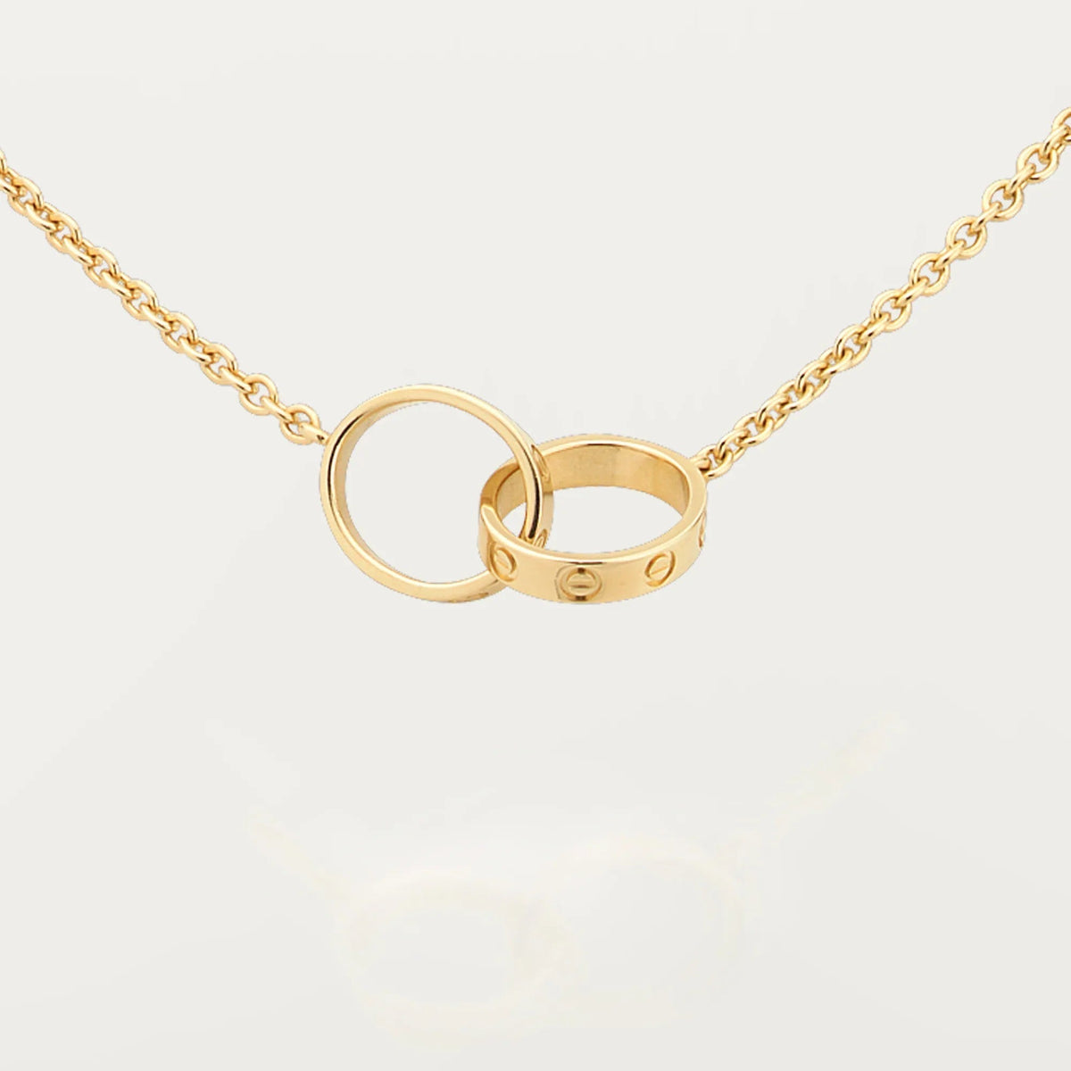 [sparkle Jewelery]LOVE DOUBLE RING NECKLACE