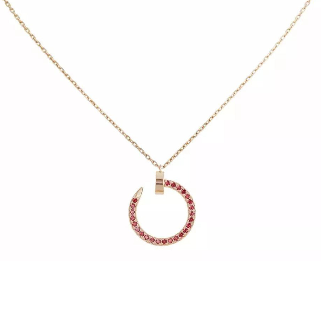 [sparkle Jewelery]JUSTE NECKLACE RED FULL DIAMONDS