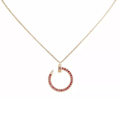 [sparkle Jewelery]JUSTE NECKLACE RED FULL DIAMONDS