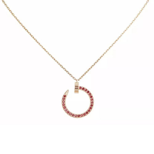 [sparkle Jewelery]JUSTE NECKLACE RED FULL DIAMONDS