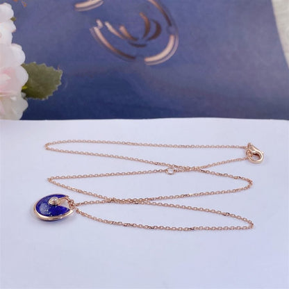 [sparkle Jewelry]AMULETTE ROSE GOLD AGATE NECKLACE