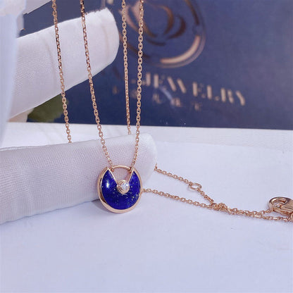 [sparkle Jewelry]AMULETTE ROSE GOLD AGATE NECKLACE