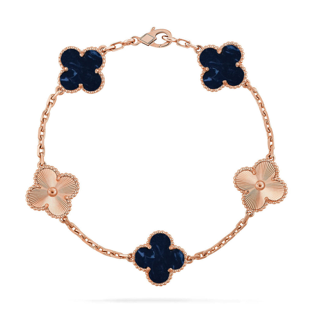 [sparkle Jewelry ]CLOVER 5 MOTIF PIETERSITE BRACELET COLLECTION