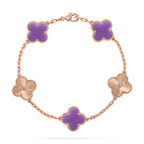 [sparkle Jewelry ]CLOVER 5 MOTIF LIGHT PURPLE BRACELET COLLECTION