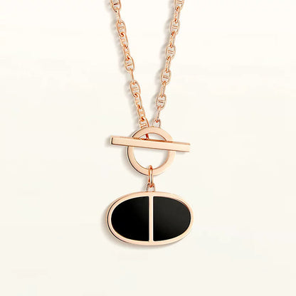 [Sparkle]CHAINE VERSO BLACK CERAMIC NECKLACE