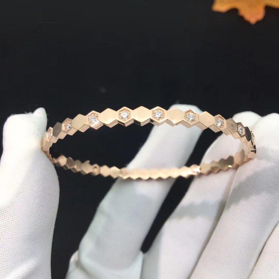 [sparkle Jewelry ]BEE LOVE PINK GOLD DIAMOND BRACELET