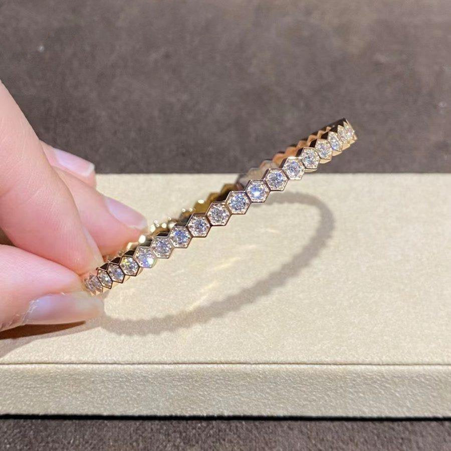 [sparkle Jewelry ]BEE LOVE GOLD BRACELET FULL DIAMOND