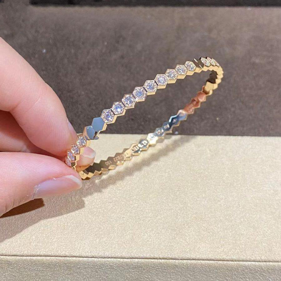 [sparkle Jewelry ]BEE LOVE GOLD BRACELET FULL DIAMOND