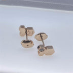 [sparkle Jewelry ]BEE LOVE PINK GOLD DIAMOND EARRINGS