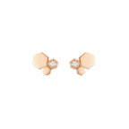[sparkle Jewelry ]BEE LOVE PINK GOLD DIAMOND EARRINGS