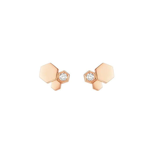 [Sparkle]BEE LOVE ROSÉGOLD-DIAMANT-OHRRINGE