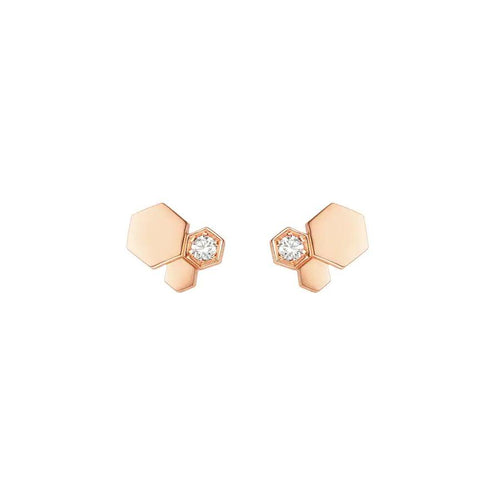 [Sparkle]BEE LOVE ROSÉGOLD DIAMANT OHRRINGE