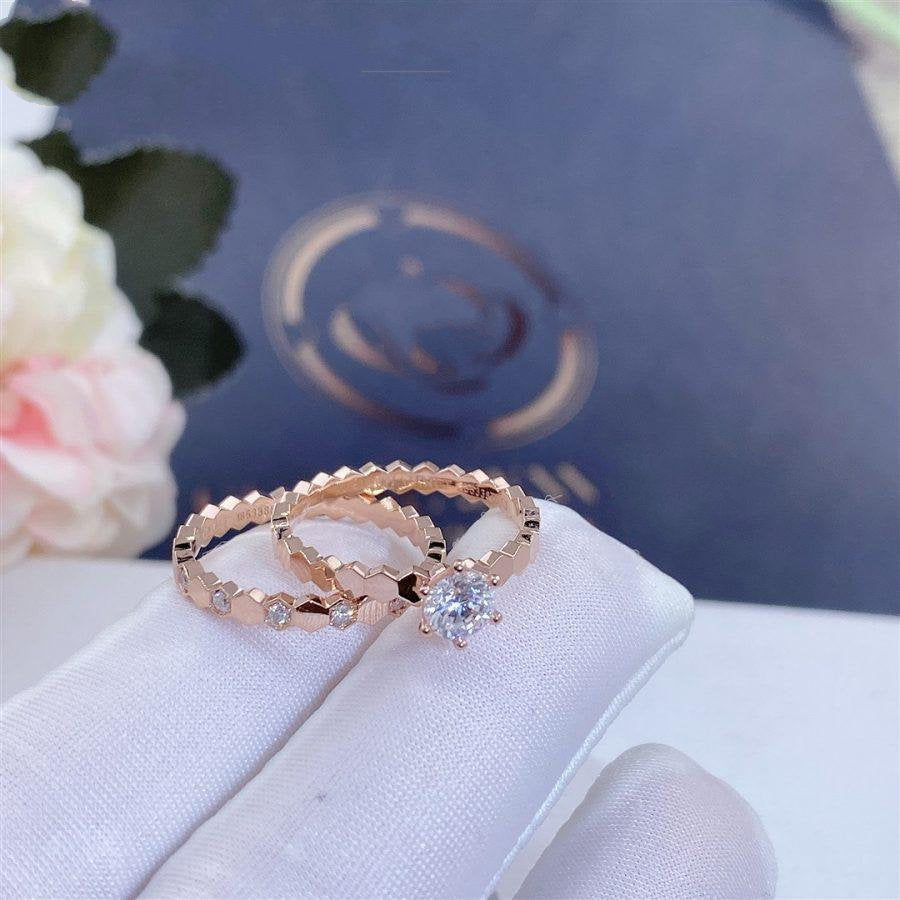 [sparkle Jewelry ]BEE LOVE RING PINK GOLD 1 DIAMOND