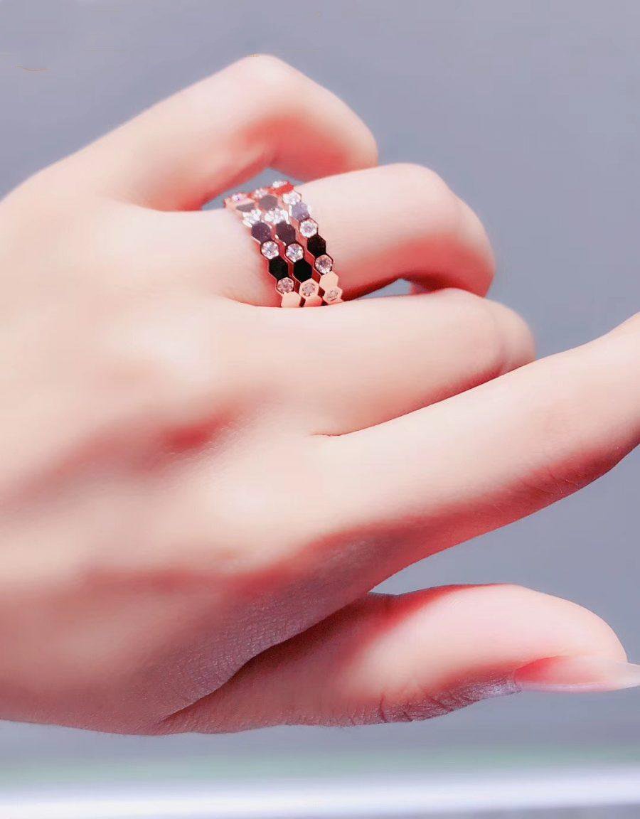 [Sparkle]BEE LOVE RING ROSÉGOLD DIAMANT
