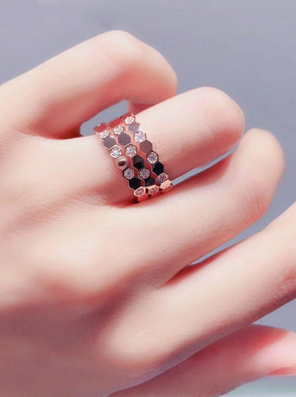 [Sparkle]BEE LOVE RING ROSÉGOLD DIAMANT