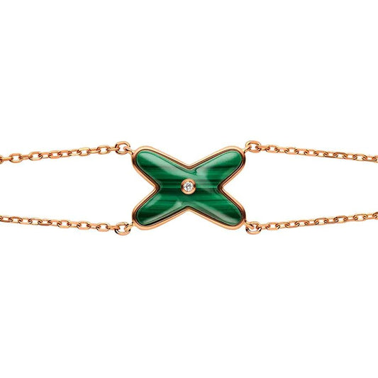 [Sparkle]ARMBAND JEUX MALACHIT ROSEGOLD 1 DIAMANT