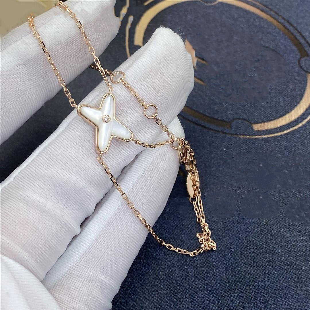 [sparkle Jewelry ]JEUX BRACELET WHITE MOP PINK GOLD 1 DIAMOND