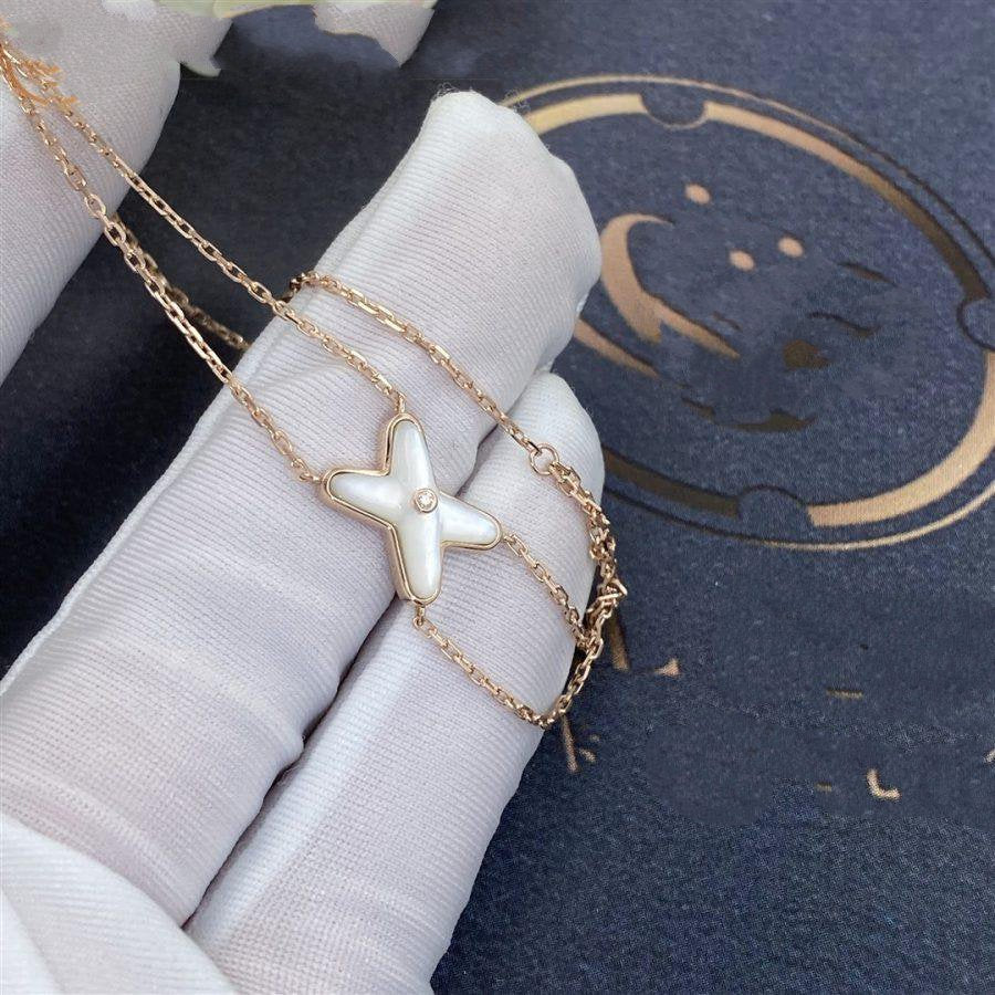 [sparkle Jewelry ]JEUX BRACELET WHITE MOP PINK GOLD 1 DIAMOND