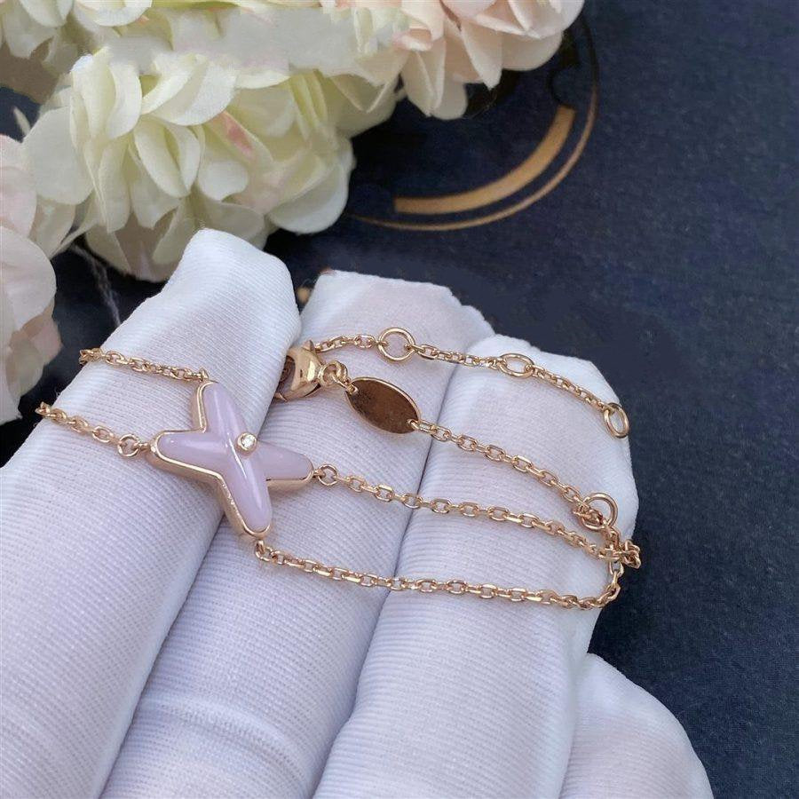 [sparkle Jewelry ]JEUX BRACELET PINK MOP PINK GOLD 1 DIAMOND