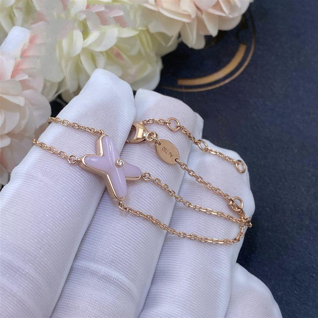 [sparkle Jewelry ]JEUX BRACELET PINK MOP PINK GOLD 1 DIAMOND
