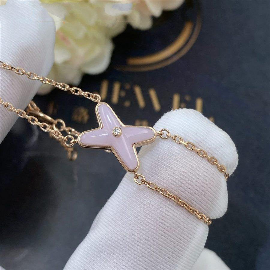 [sparkle Jewelry ]JEUX BRACELET PINK MOP PINK GOLD 1 DIAMOND