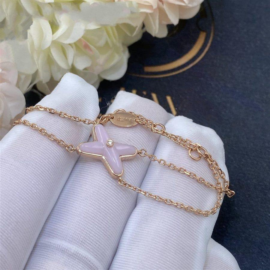 [sparkle Jewelry ]JEUX BRACELET PINK MOP PINK GOLD 1 DIAMOND