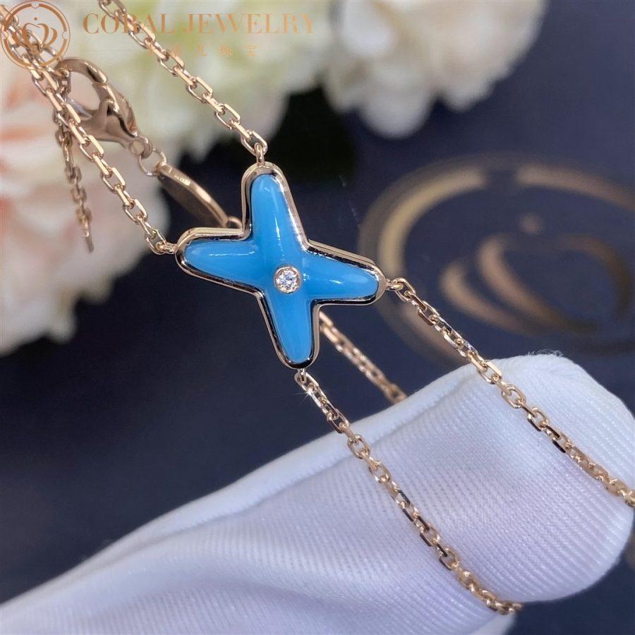 [sparkle Jewelry ]JEUX BRACELET TURQUOISE PINK GOLD 1 DIAMOND