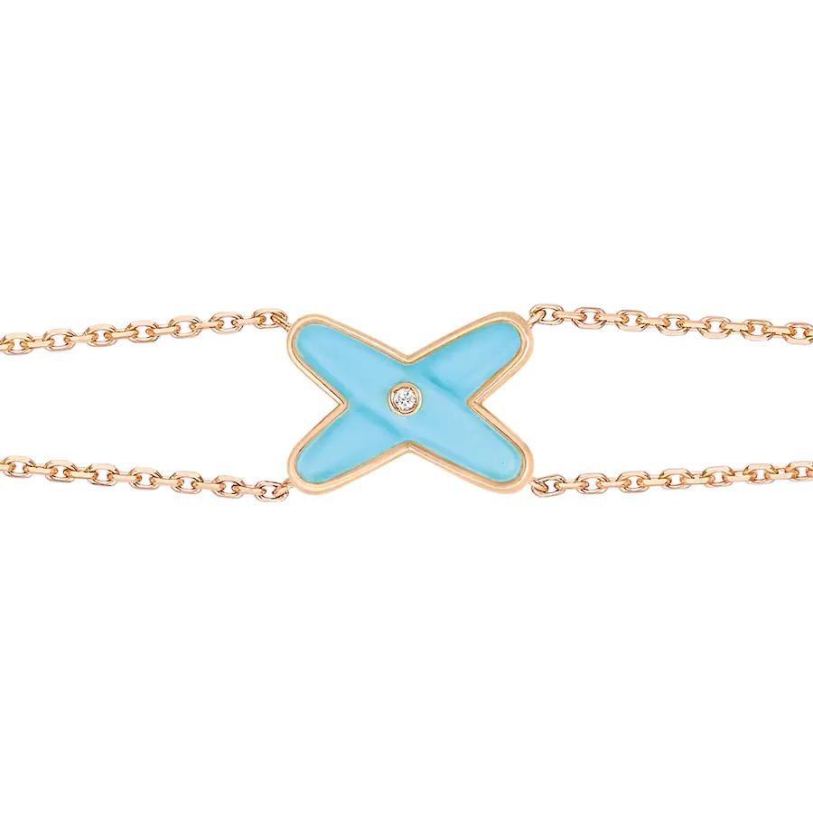 [sparkle Jewelry ]JEUX BRACELET TURQUOISE PINK GOLD 1 DIAMOND