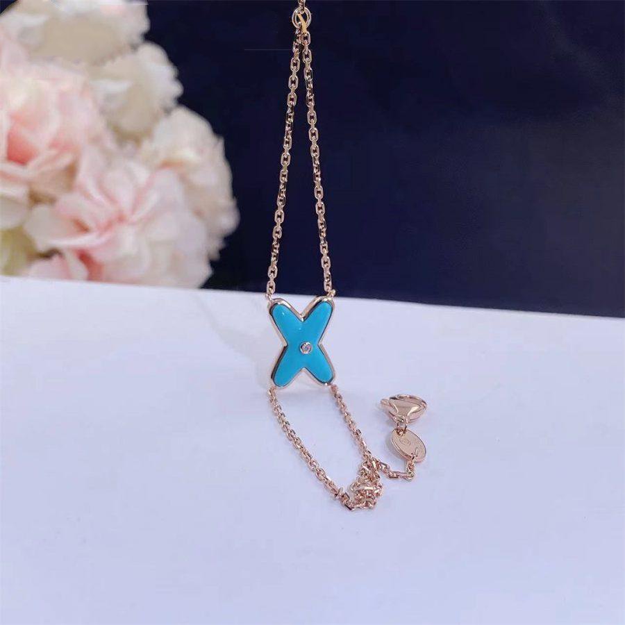[sparkle Jewelry ]JEUX BRACELET TURQUOISE PINK GOLD 1 DIAMOND