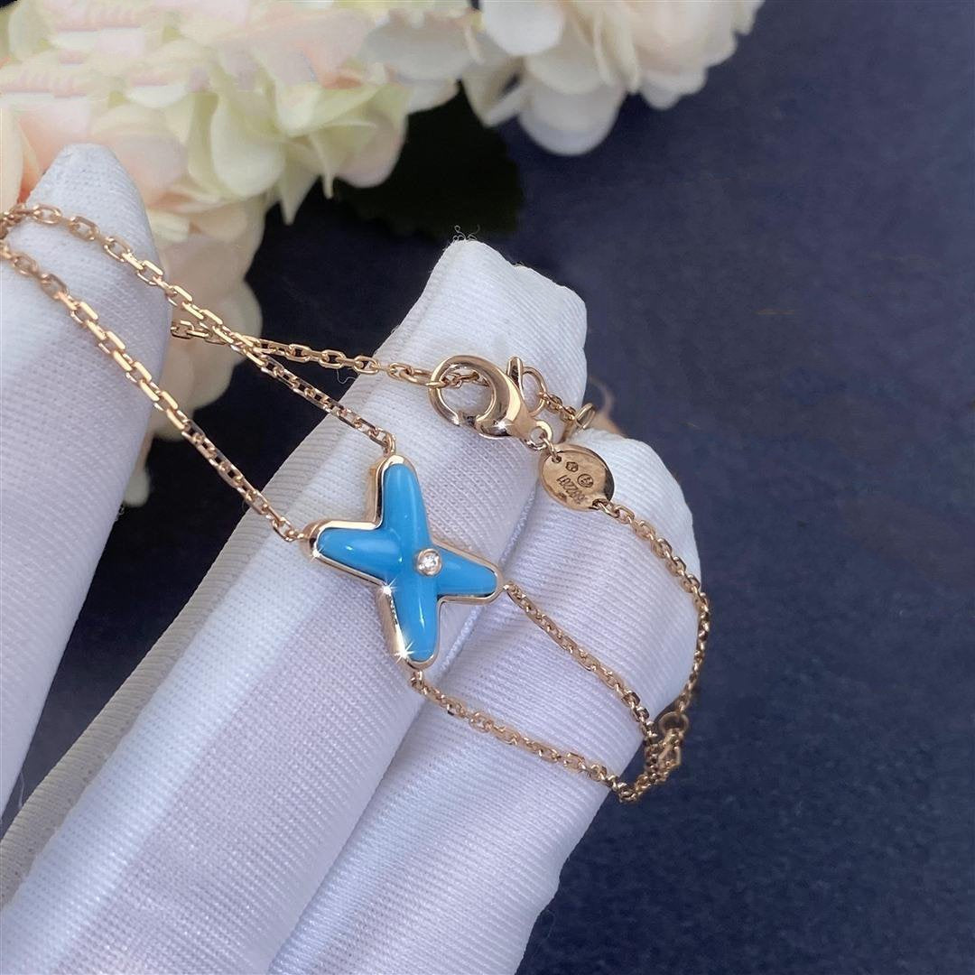 [sparkle Jewelry ]JEUX BRACELET TURQUOISE PINK GOLD 1 DIAMOND