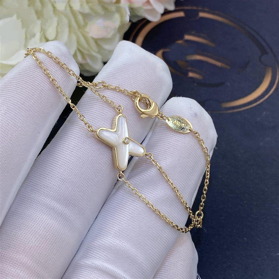 [sparkle Jewelry ]JEUX BRACELET WHITE MOP GOLD 1 DIAMOND