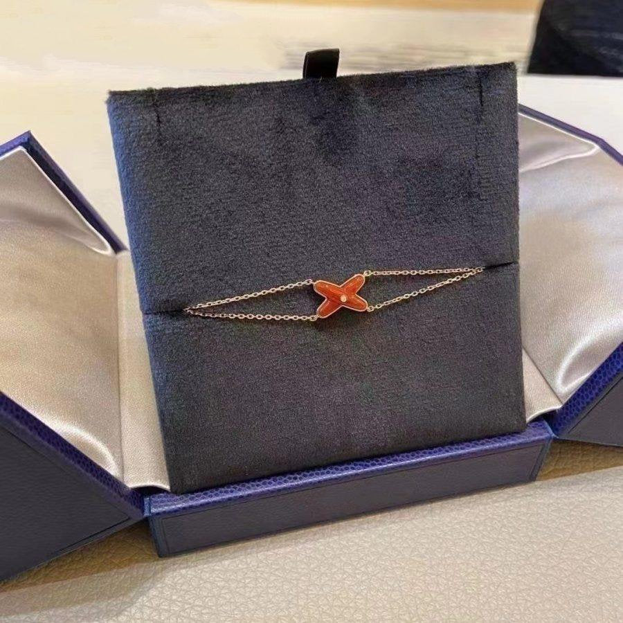 [sparkle Jewelry ]JEUX BRACELET CARNELIAN PINK GOLD 1 DIAMOND