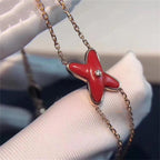[sparkle Jewelry ]JEUX BRACELET CARNELIAN PINK GOLD 1 DIAMOND