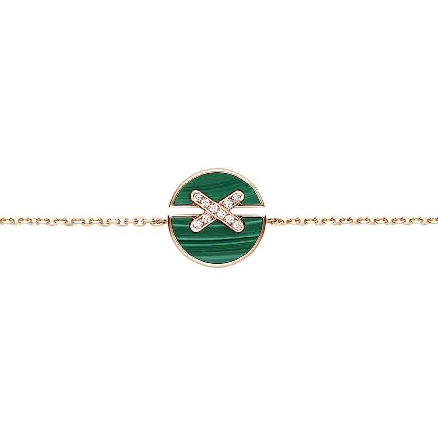 [Sparkle]ROSÉGOLD MALACHIT-ARMBANDSET DIAMANTEN