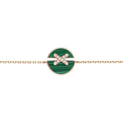 [Sparkle]ROSÉGOLD MALACHIT-ARMBANDSET DIAMANTEN