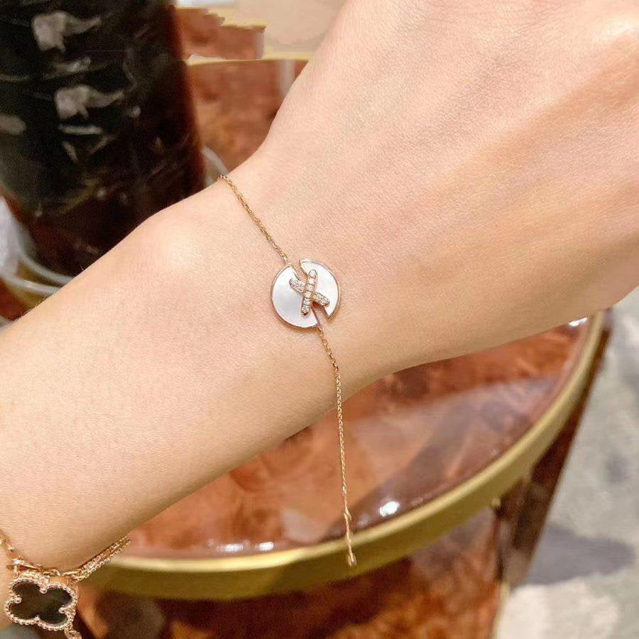 [sparkle Jewelry ]JEUX DE BRACELET MOP PINK GOLD DIAMONDS