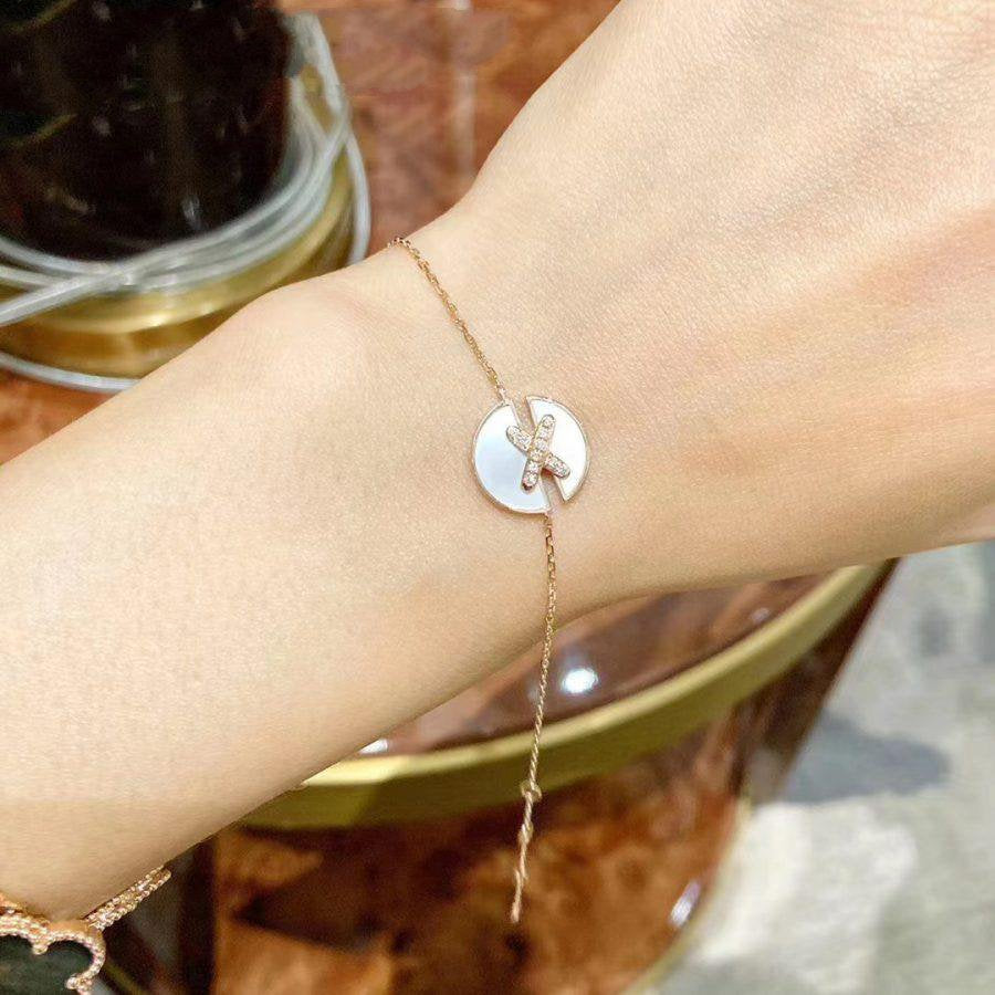 [sparkle Jewelry ]JEUX DE BRACELET MOP PINK GOLD DIAMONDS