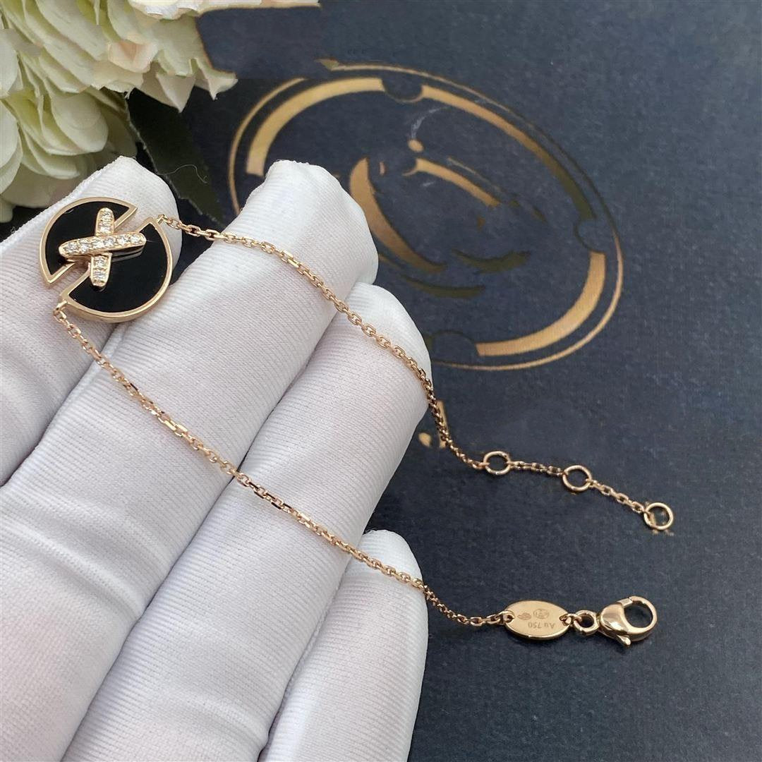 [sparkle Jewelry ]JEUX DE BRACELET ONYX PINK GOLD DIAMOND