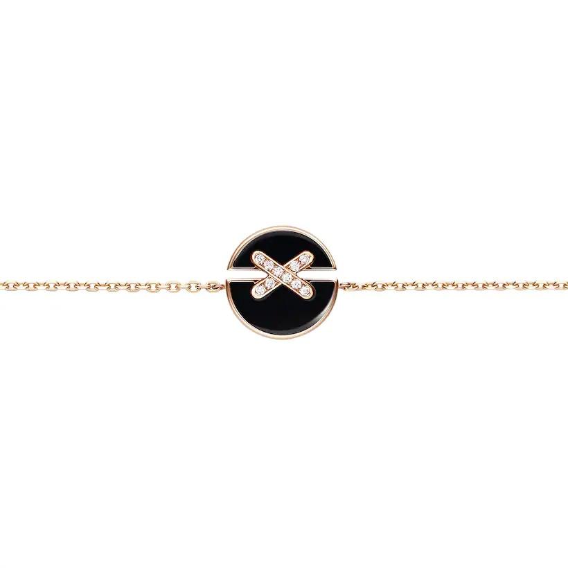 [sparkle Jewelry ]JEUX DE BRACELET ONYX PINK GOLD DIAMOND