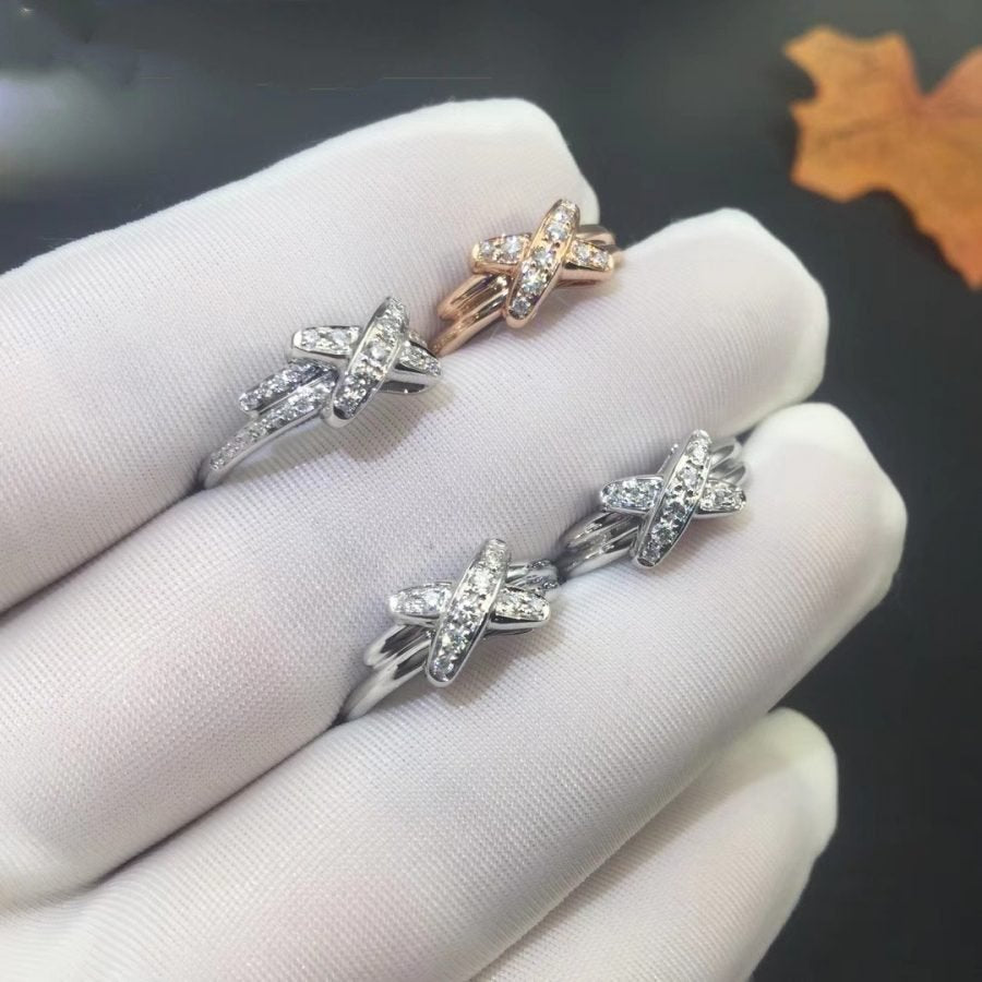 [Sparkle]SILBER DIAMANTRING-SET