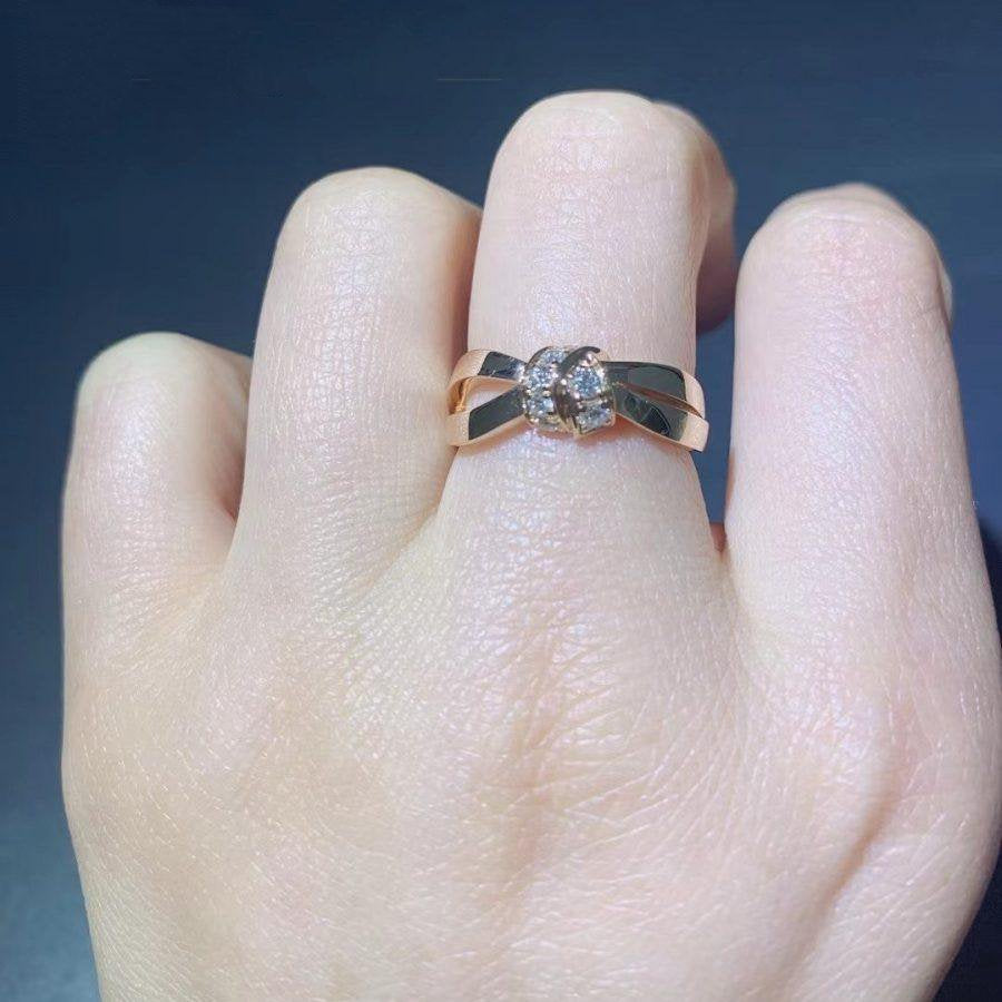 [sparkle Jewelry ]LIENS RING PINK GOLD DIAMOND