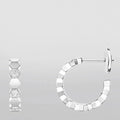 [sparkle Jewelry ]Hollow Design Four-Leaf Clover Flower Shape Earrings