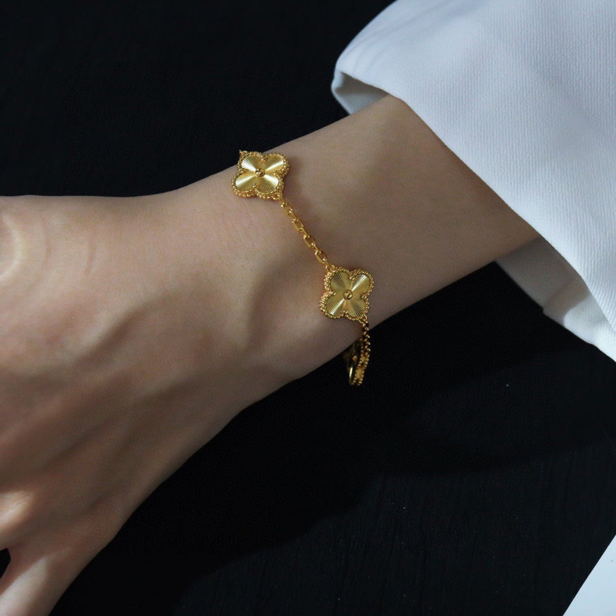 [sparkle Jewelry ] CLOVER 5 MOTIF LASER BRACELET COLLECTION