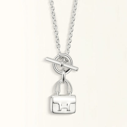 [Sparkle]POP H ANHÄNGER SILBERNE HALSKETTE