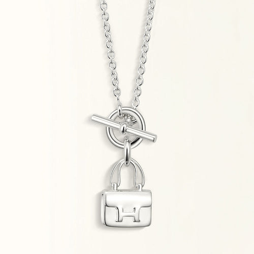 [Sparkle]POP H ANHÄNGER SILBERNE HALSKETTE
