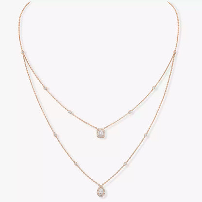 [sparkle Jewelry]Diamond Necklace My Twin 2 Rows