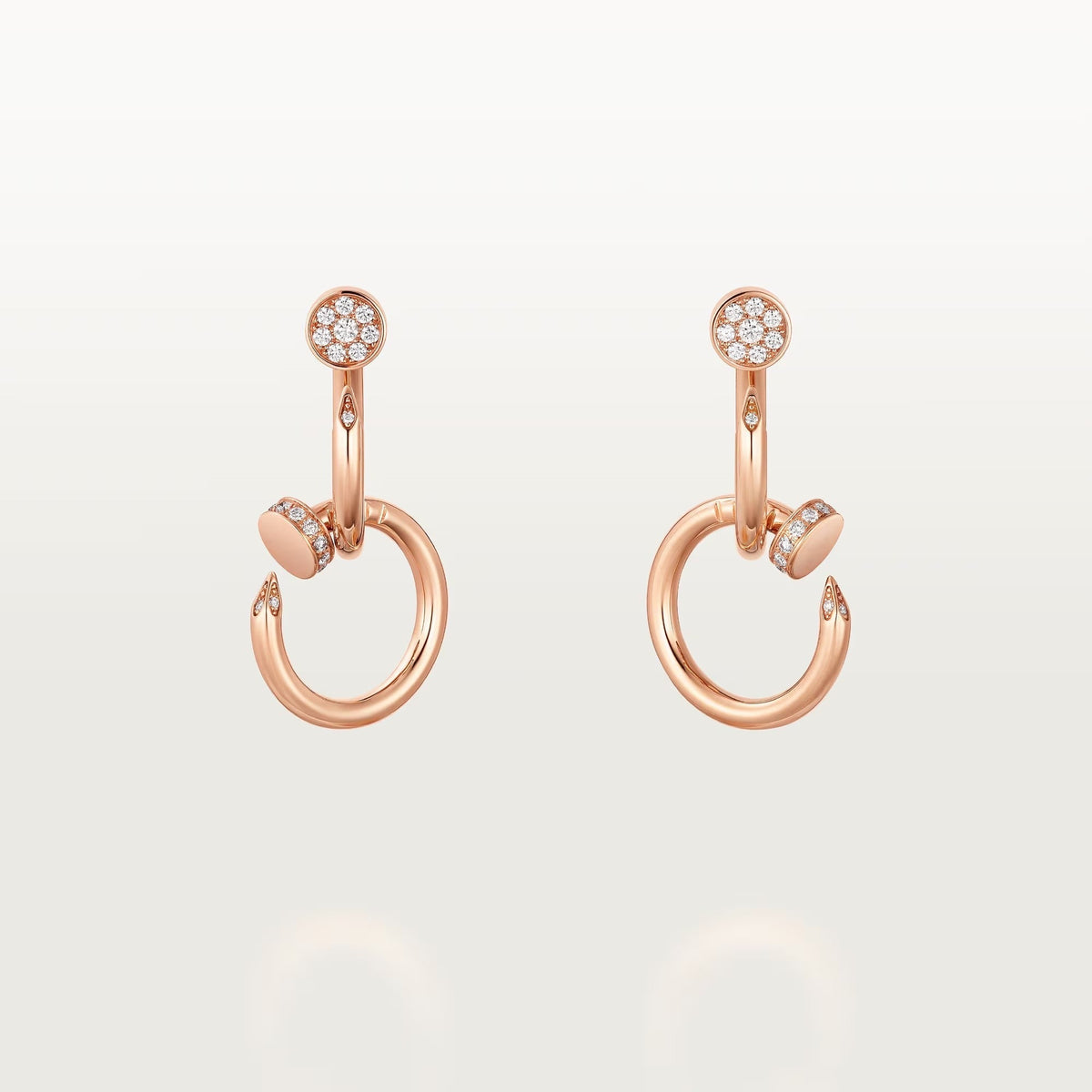 [sparkle Jewelery]JUSTE HALF DIAMOND DOUBLE EARRINGS