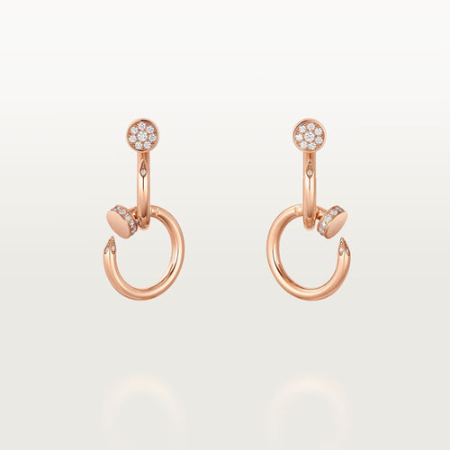 [sparkle Jewelery]JUSTE HALF DIAMOND DOUBLE EARRINGS