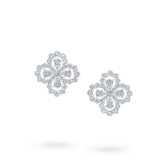 [Sparkle]ループピアス フルモチーフ ダイヤモンド 16mm
